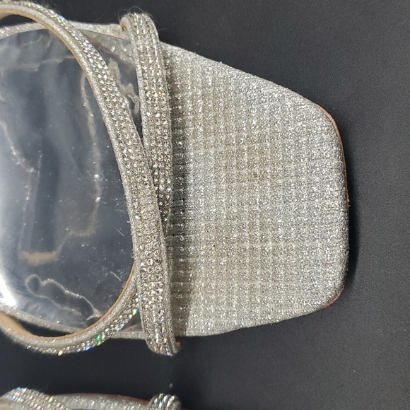 Badgley Mischka Unity Wedge Wedding Bridal Party Sandal Size 12 - Picture 4 of 13